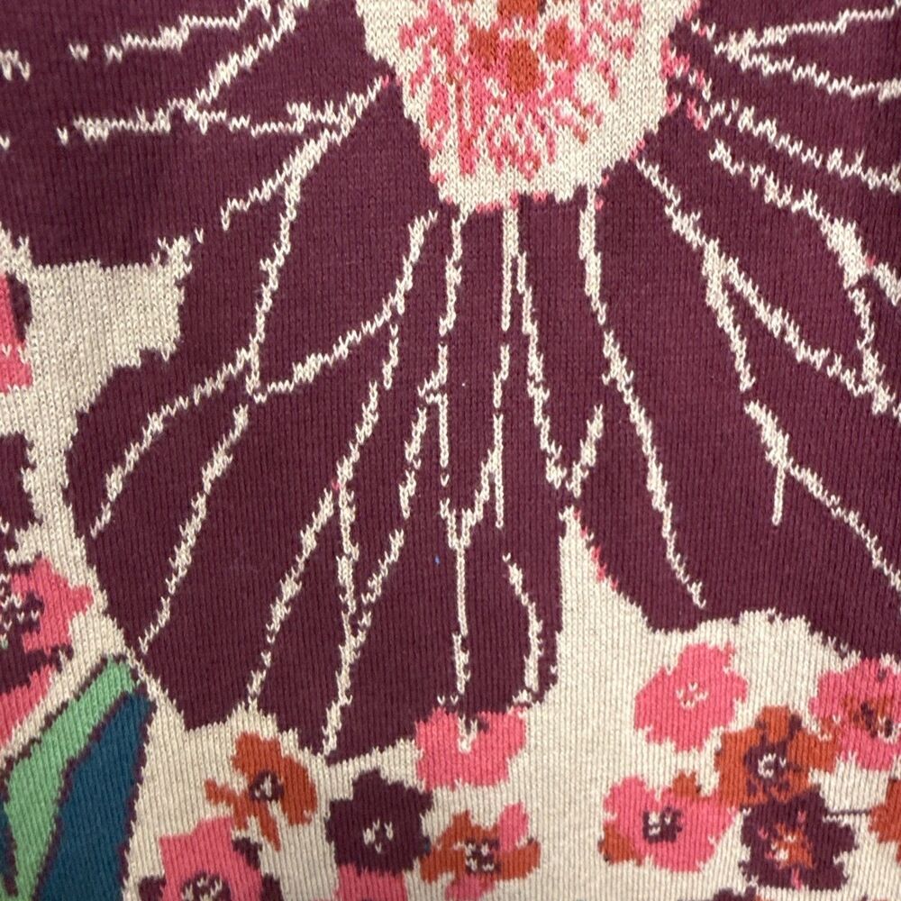 Soft Surroundings Floral Knit Long Line Cardigan Sweater Large Colorful Boho - Picture 7 of 15